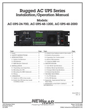 NewMar AC-UPS-48-2000 Installation & Operation Manual