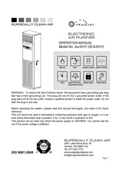 Surgically Clean Air Sur301F Operation Manual