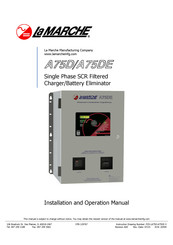 Lamarche A75D Installation And Operation Manual