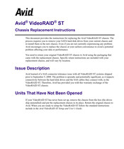 Avid Technology VideoRAID ST Replacement Instructions