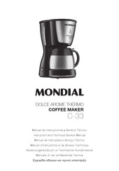 Mondial Designs Limited C-33 Instruction And Technical Service Manual