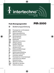 INTERTECHNO PIR-3000 Operating Instructions Manual