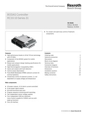 Bosch Rexroth RC10-10/31 Technical Data Manual