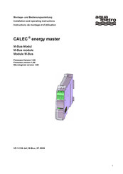 aqua metro CALEC energy master Installation And Operating Instructions Manual
