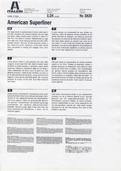 Italeri American Superliner 3820 Assembly Instructions Manual