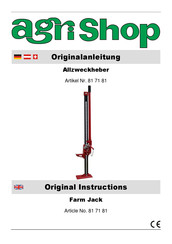agri Shop 81 71 81 Original Instructions Manual
