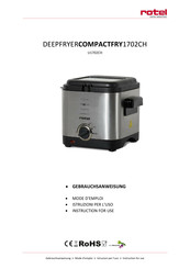 Rotel COMPACTFRY 1702CH Instructions For Use Manual