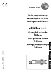 IFM Electronic efector 200 OG laser Operating Instructions Manual