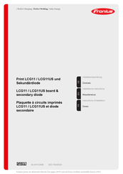 Fronius LCG11US Installation Instructions Manual