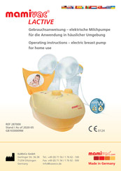 mamivac Lactive 287000 Operating Instructions Manual