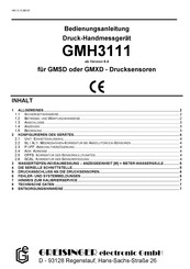 GREISINGER electronic GMH3111 User Manual
