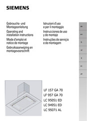 Siemens LF 157 GA 70 Operating And Installation Instructions
