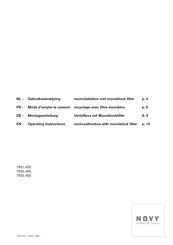 Novy 7932.400 Operating Instructions Manual