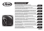 Arai Helmet URBAN-V Operating Instructions Manual
