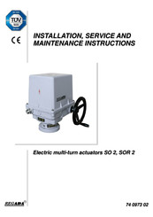 Regada SO 2 Installation, Service And Maintenance Instructions