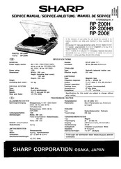 Sharp RP-200HB Service Manual