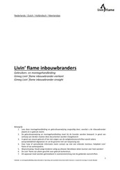 livin flame Built in burner square User And Installation Instructions Manual