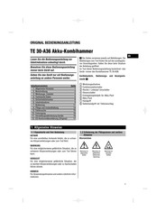 Hilti TE 30-A36 Original Operating Instructions
