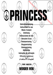 Princess 192270 Instructions For Use Manual