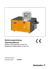 Weidmüller CA 100 Operating Manual