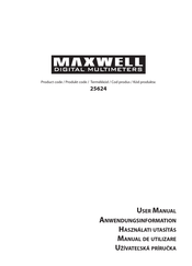 Maxwell Digital Multimeters 25624 User Manual