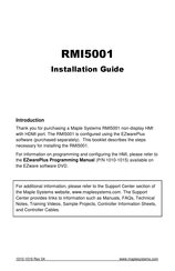 Maple Systems RMI5001 Installation Manual