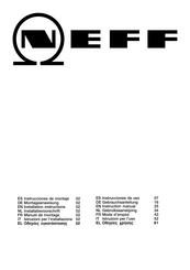 NEFF T4 E10X Series Installation Instructions Manual