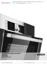 Bosch HMT84M654 Instruction Manual