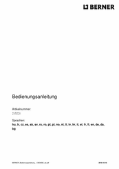 Berner Easy Operating Instructions Manual