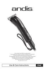 Andis Show Edge FHC Use & Care Instructions Manual