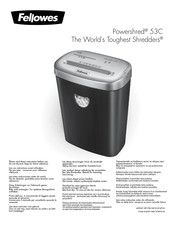 Fellowes Powershred 53C Manual