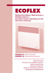 ECOFLEX SL Instructions For Installation And Use Manual