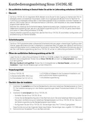 T-Mobile Sinus 154 DSL SE Quick Start Manual