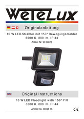 Wetelux 90 08 26 Original Instructions Manual
