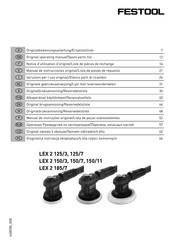 Festool LEX 2 150/11 Original Operating Manual/Spare Parts List