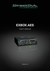 DirectOut Technologies EXBOX.AES User Manual