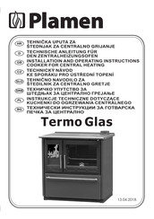 Plamen Termo Glas Installation And Operating Instructions Manual