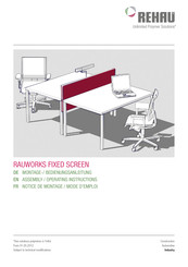 Rehau Rauworks Fixed Screen Assembly And Operating Instructions Manual