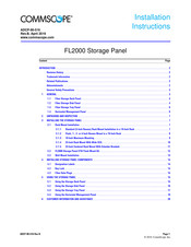 CommScope FL2000 Storage Panel Installation Instructions Manual
