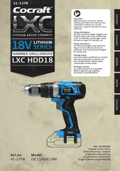 Cocraft LXC HDD18 Original Instructions Manual