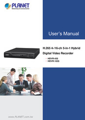 Planet Networking & Communication HDVR-435 User Manual