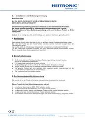 Heitronic 24134 Installation And Operating Instructions Manual