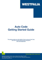 Westfalia Auto Code Getting Started Manual