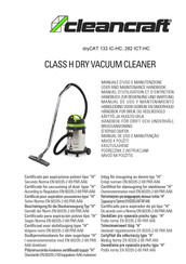 CleanCraft dryCAT 133 IC-HC User And Maintenance Handbook