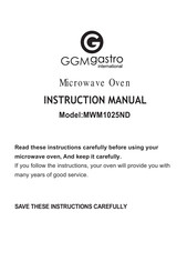 GGM gastro MWM1025ND Instruction Manual