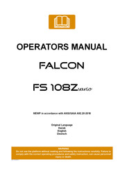 Falcon FS 108Z vario Operator's Manual
