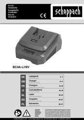 Scheppach BC4A-Li18V Translation From The Original Instructions