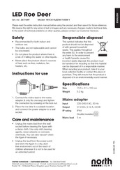 North Light WX-31VLED44-160W-1 Instruction Manual