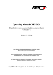 FMS CMGZ434 Operating Manual
