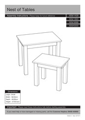 Argos Nest of Tables 609/1439 Assembly Instructions Manual